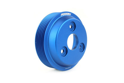 Perrin Lightweight Water Pump Pulley Blue WRX 15-21 / Forester 14-18 / Crosstrek 18-20 / Impreza 17-22 | PSP-ENG-111BL