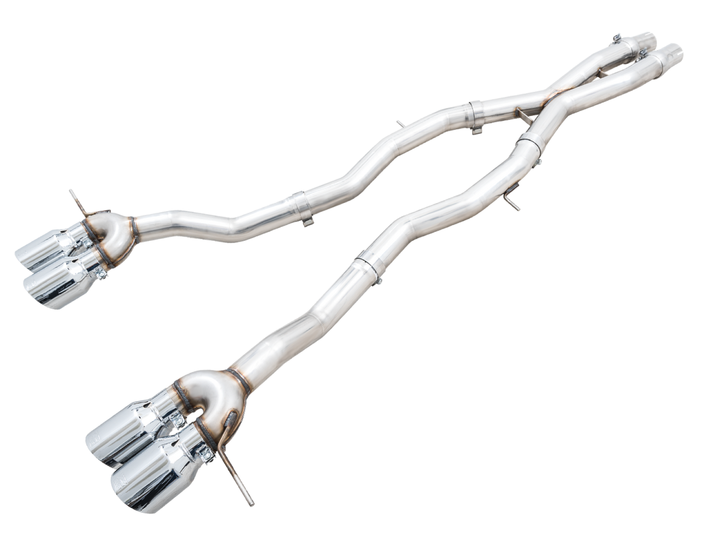 AWE Tuning Track Edition Catback Exhaust for BMW G8X M3/M4 - Chrome Silver Tips 3020-43482