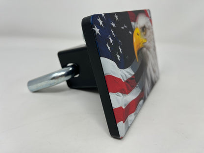 Eagle American Flag Full Color Hitch Cover