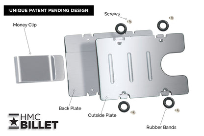 Eagle with American Flag - BilletVault Aluminum Wallet