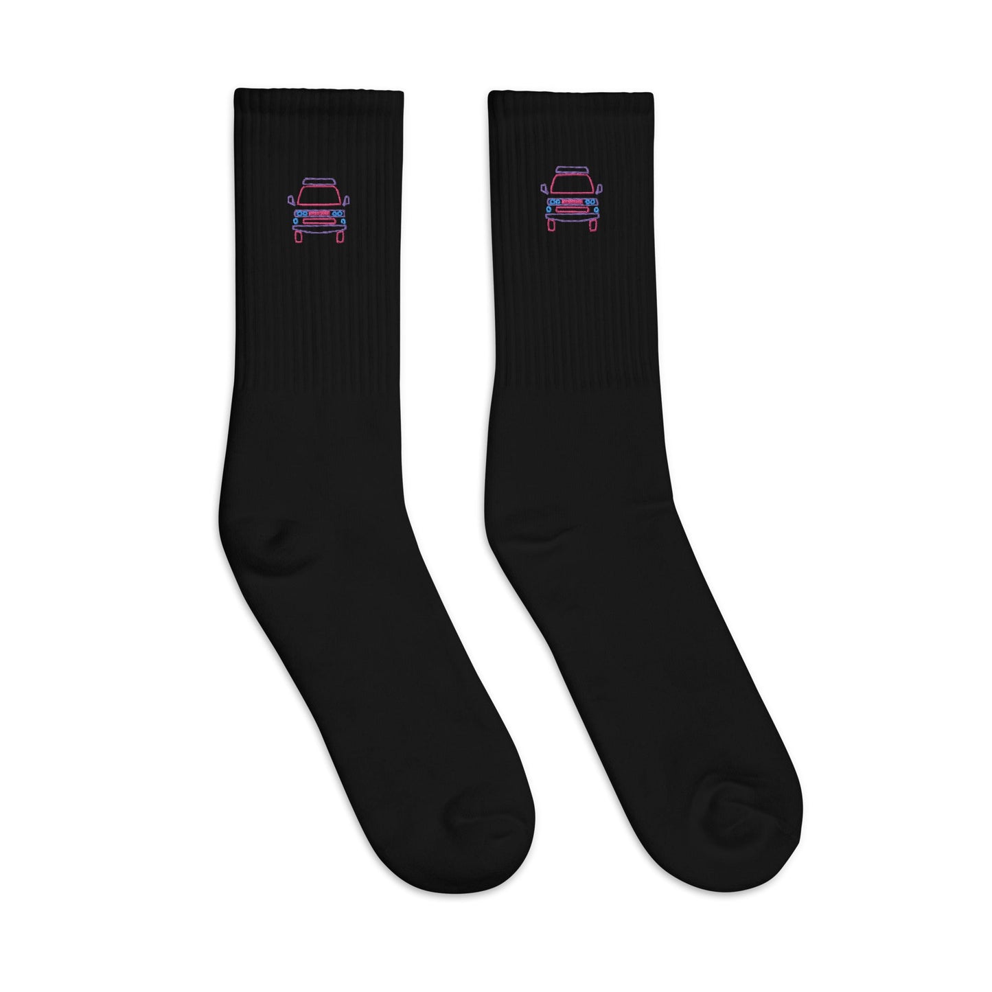 Friendly Face Embroidered Socks