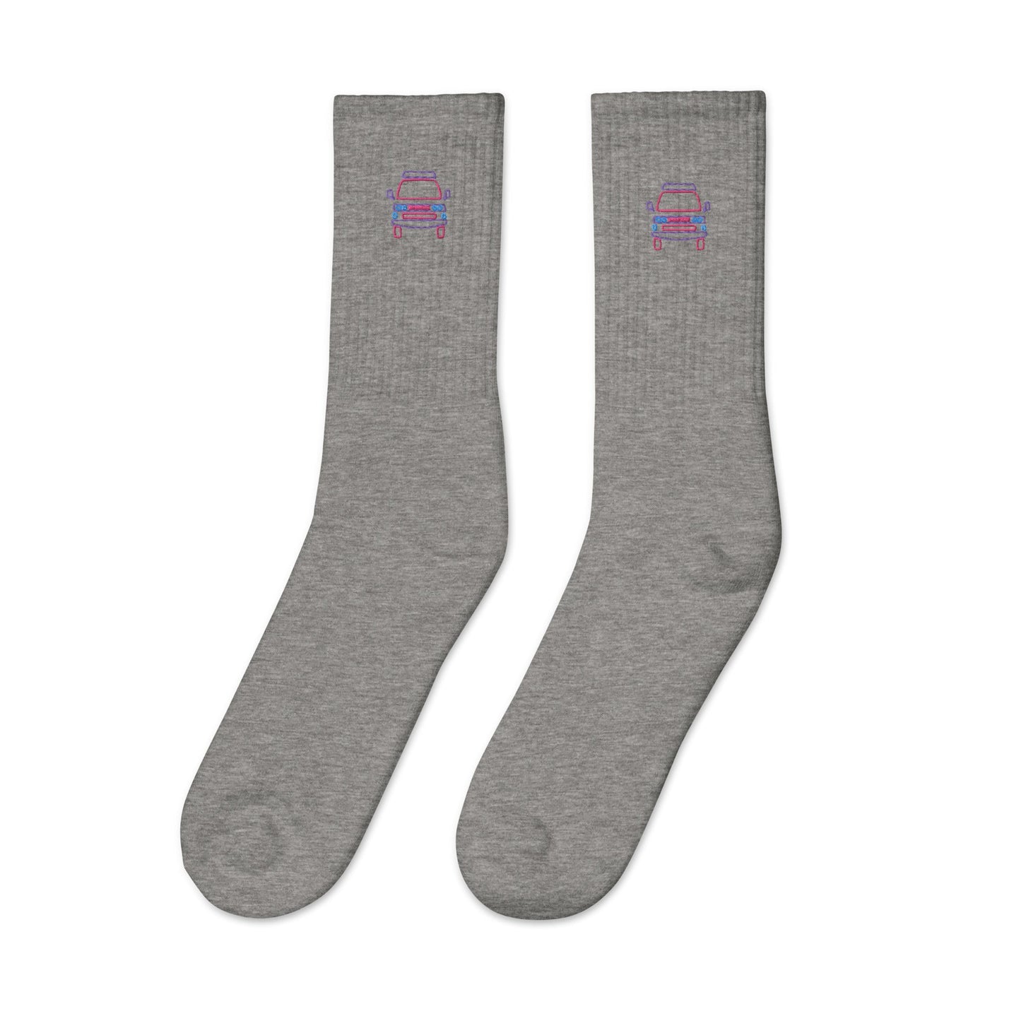 Friendly Face Embroidered Socks