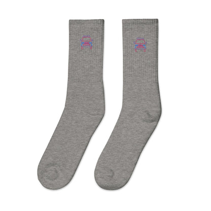 Friendly Face Embroidered Socks