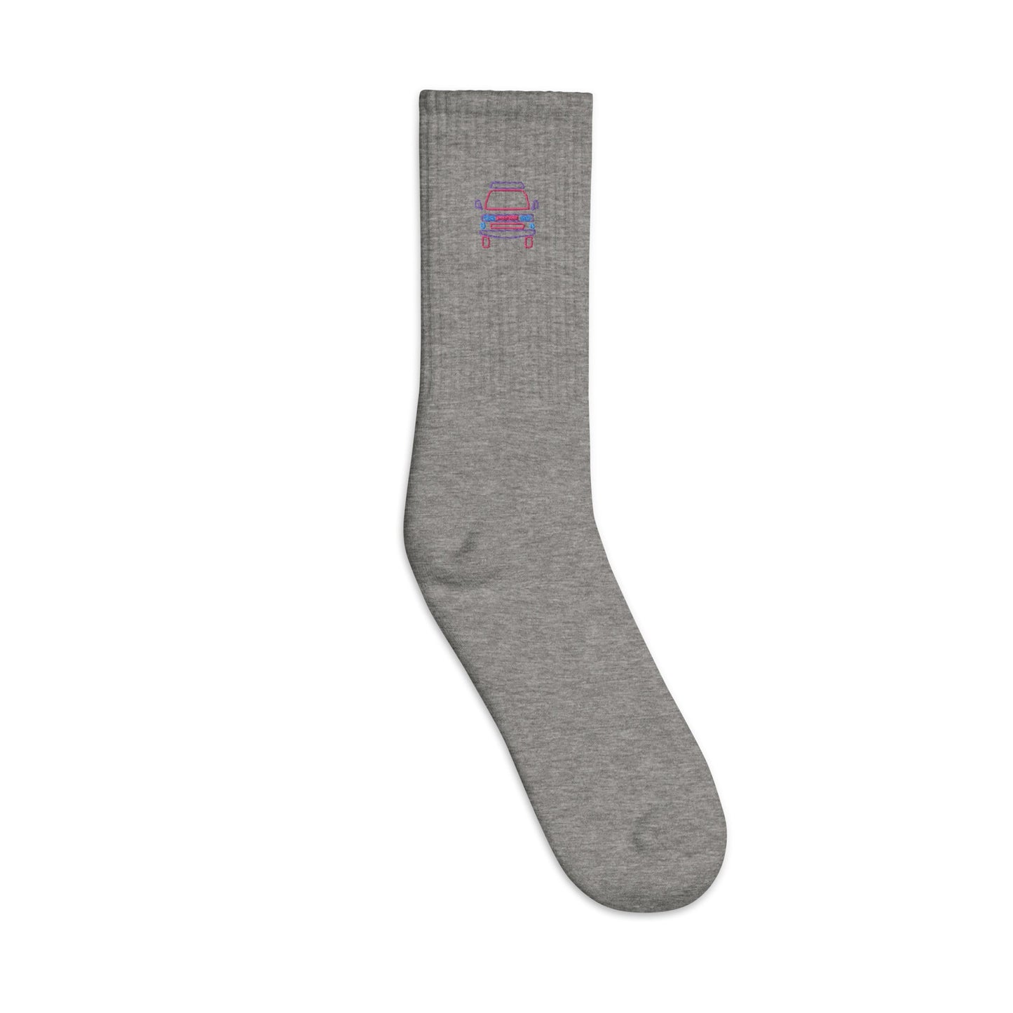 Friendly Face Embroidered Socks