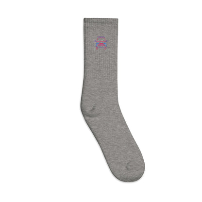 Friendly Face Embroidered Socks