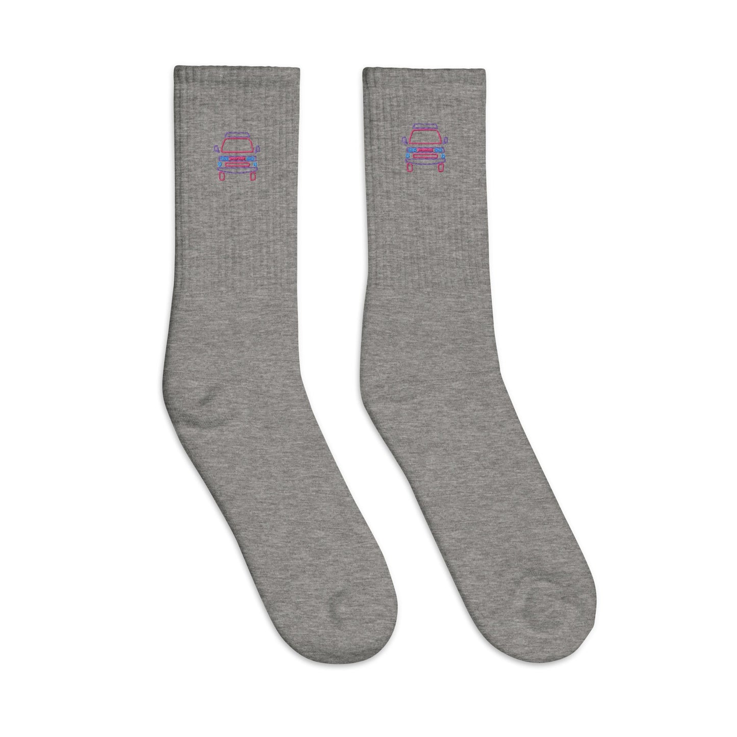 Friendly Face Embroidered Socks