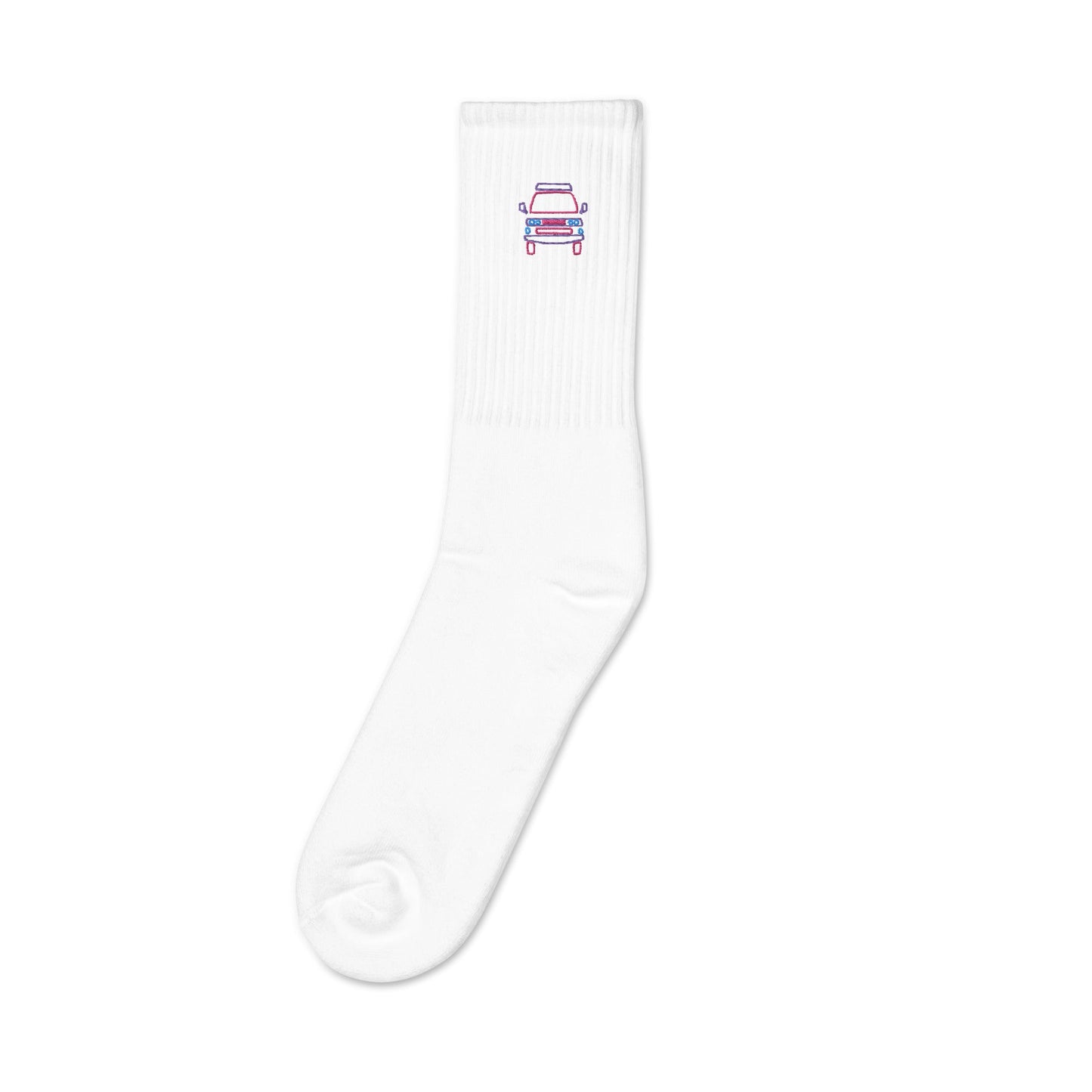 Friendly Face Embroidered Socks