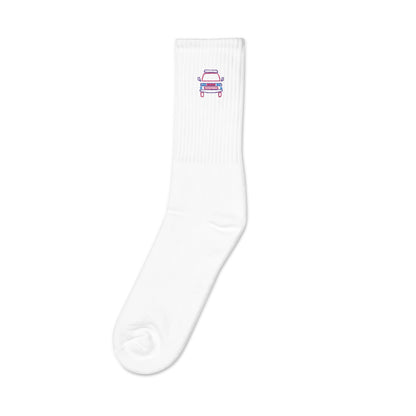 Friendly Face Embroidered Socks