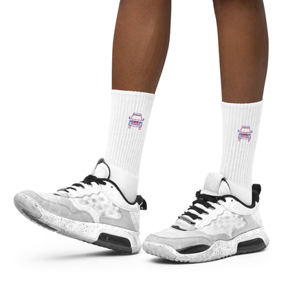 Friendly Face Embroidered Socks