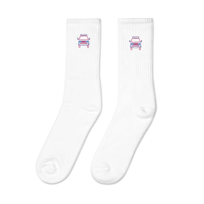 Friendly Face Embroidered Socks