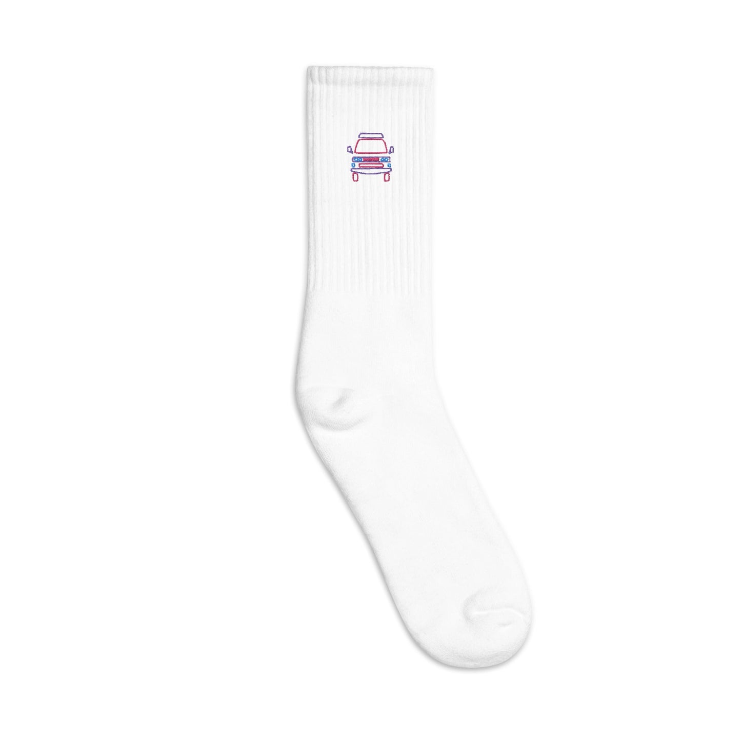 Friendly Face Embroidered Socks