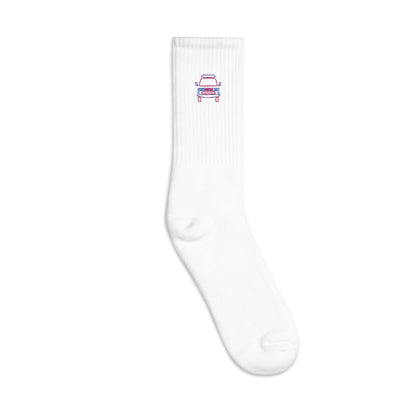 Friendly Face Embroidered Socks