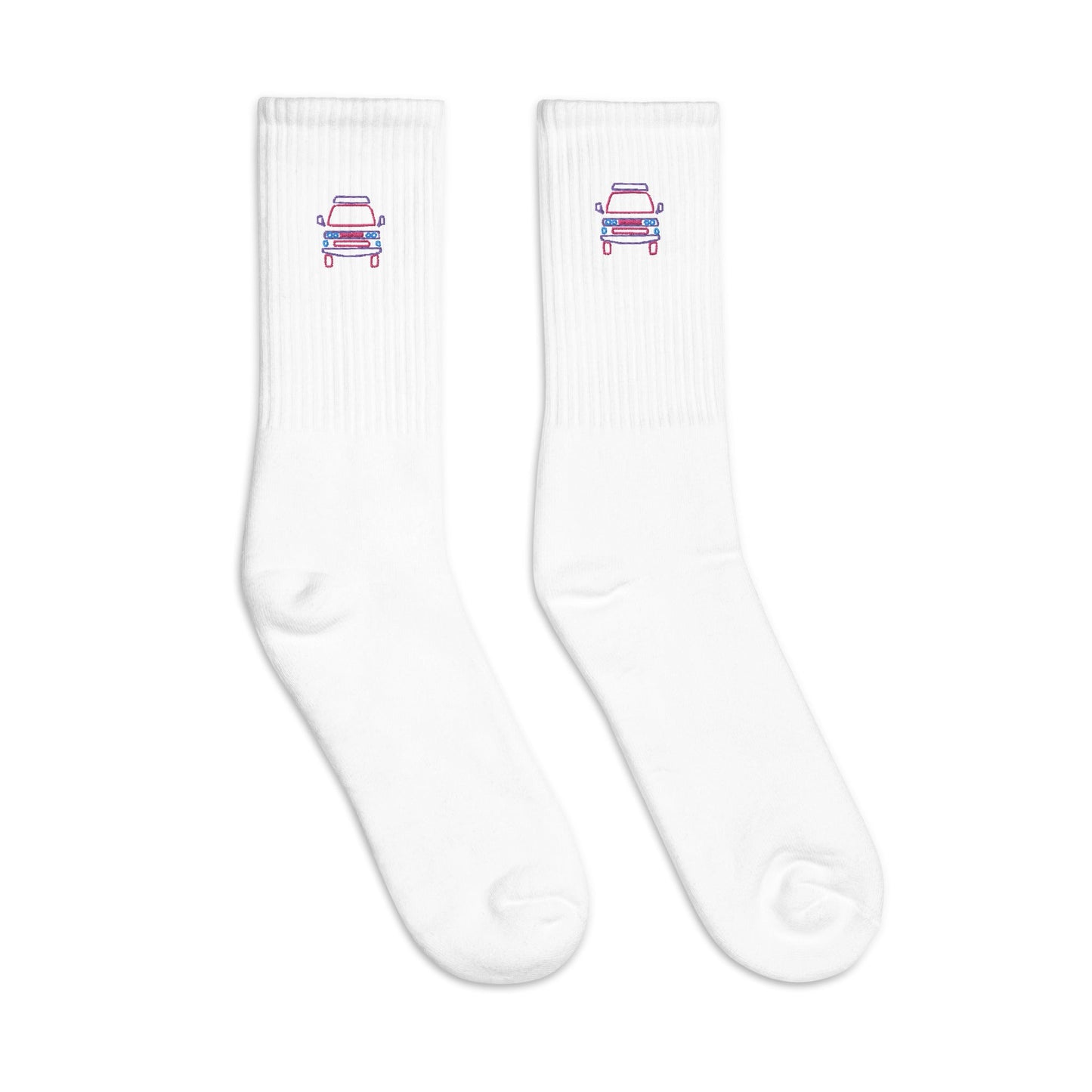 Friendly Face Embroidered Socks