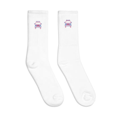 Friendly Face Embroidered Socks