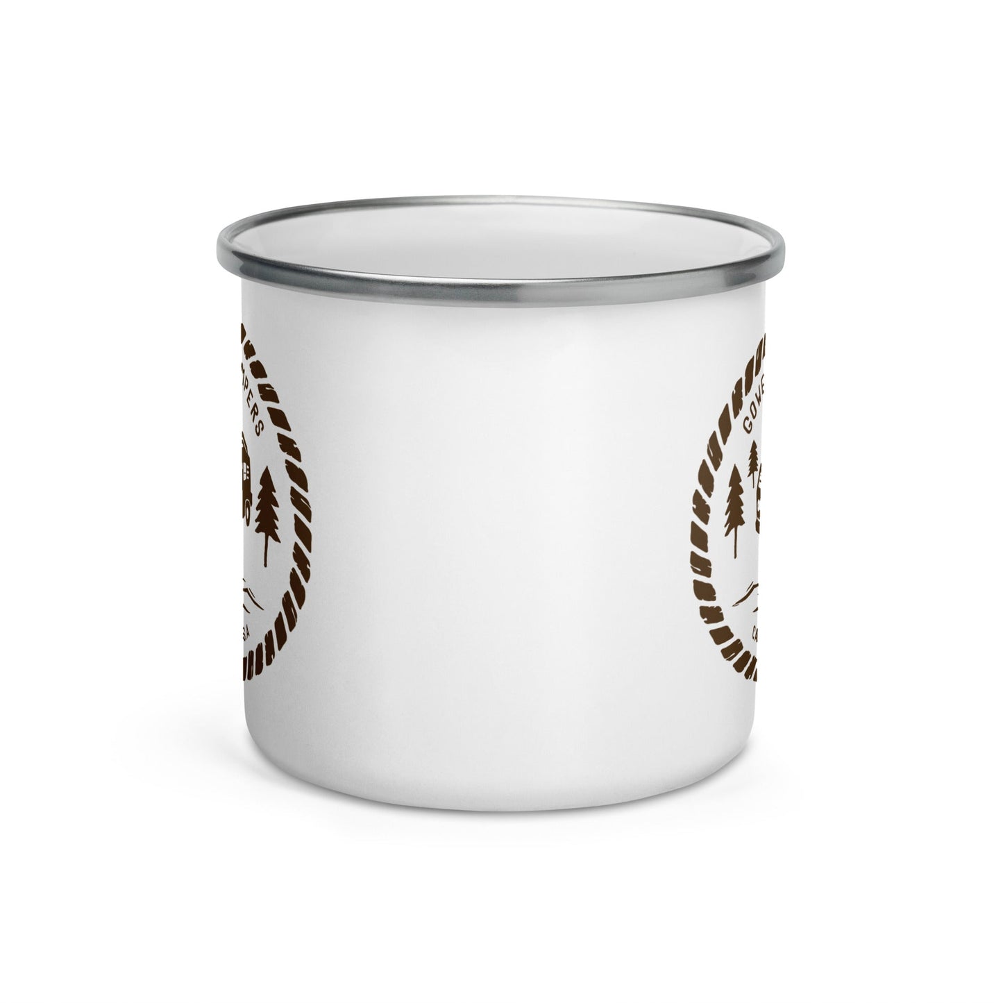 Woodcut Westy Life Enamel Mug