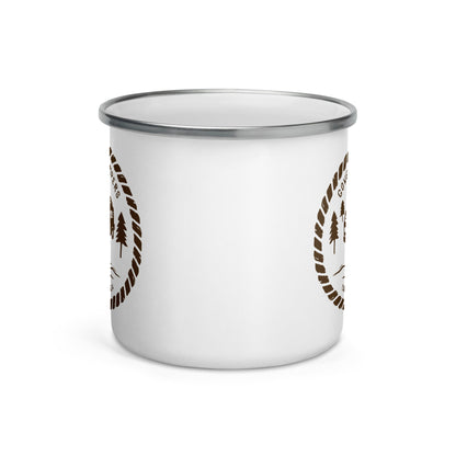 Woodcut Westy Life Enamel Mug