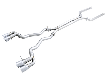 AWE Tuning Track Edition Cat-Back Exhaust for BMW F90 M5 - Chrome Silver Tips 3020-42070