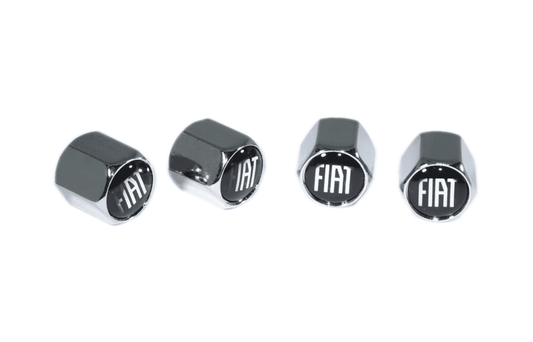 Chrome Valve Stem Tire Caps, Style: Fiat