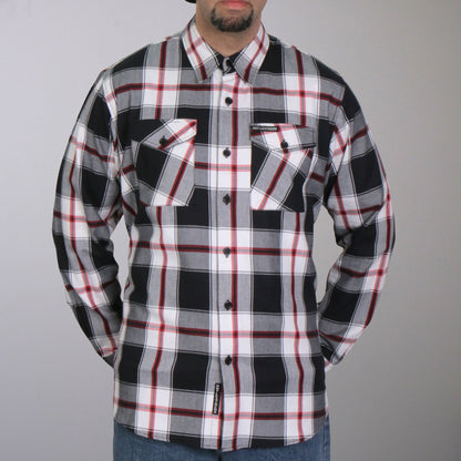 Hot Leathers Men's 'Chrome Riot' Mult/Color Cotton Flannel Shirt - Button Front - Riding/Casual/ Work Wear - FLM2003