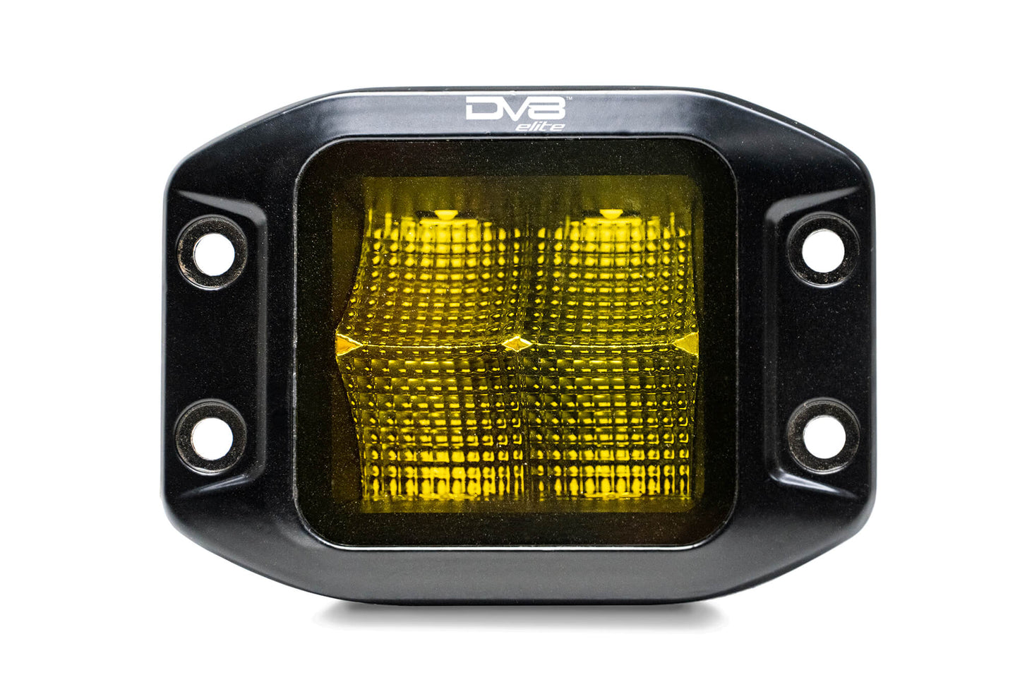 DV8 Offroad 3-Inch Elite Series LED Amber Flush Mount Pod Light BE3FMW40W-A