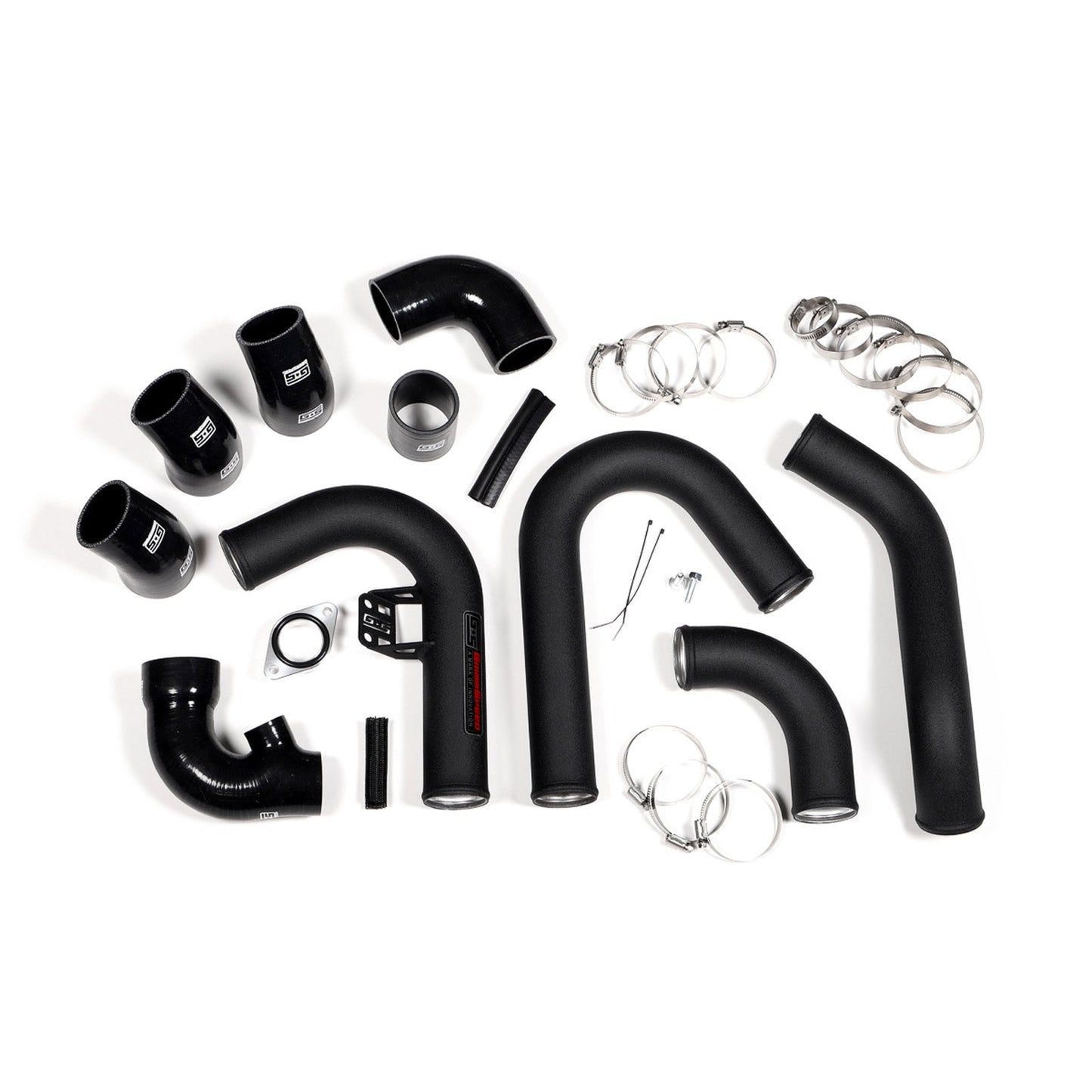 GrimmSpeed Front Mount Intercooler Kit - Raw Core with Black Piping - 2015-21 Subaru WRX GRM090239