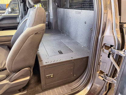 Ford - F-150 - 2015-Present - 13th & 14th Gen - Explore Series - SuperCab - Second Row - HIGH Seat Delete Plate System - Without Subwoofer