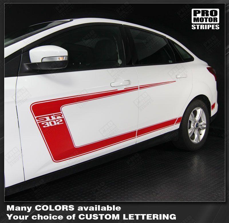 Ford Focus 2011-2018 Side C-Stripes BOSS 302 Style Decals