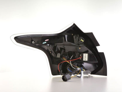 Ford Focus 3 (C346) Hatchback Black Clear LED Taillights Set (2011 - 2014)