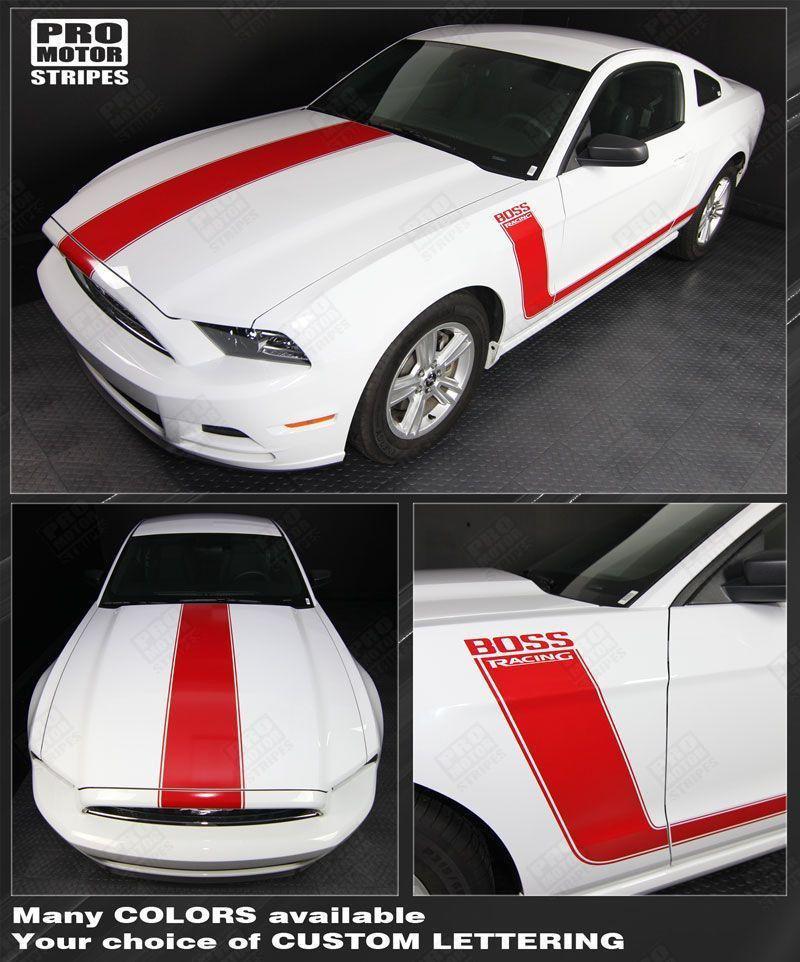 Ford Mustang 2005-2023 BOSS 302 Style Hood & Side Stripes