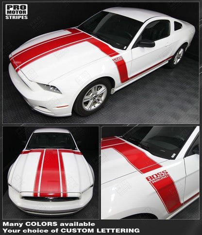 Ford Mustang 2013-2014 BOSS 302 Style Hood & Side Stripes
