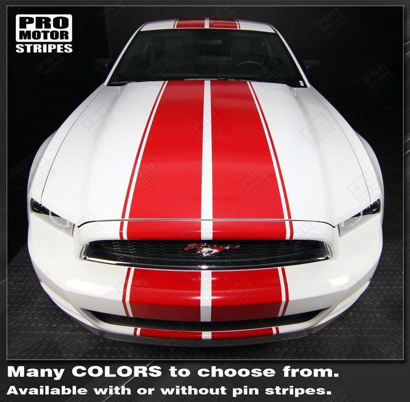 Ford Mustang 2005-2009 & 2013-2017 Pre-cut Over-The-Top Double Rally Stripes