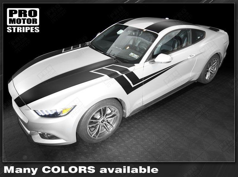 Ford Mustang 2015-2017 Over The Top & Side Sport Stripes
