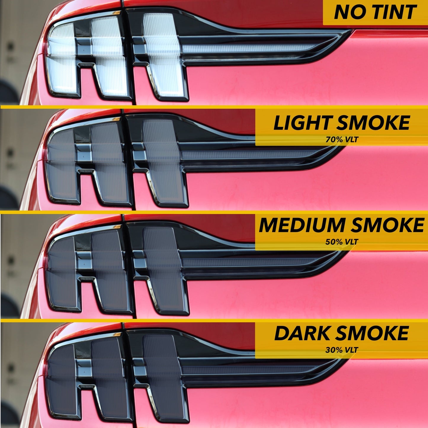 Tail Lights Smoke Tint PPF | Mustang Mach-E - Smokey Tail Lamp Covers