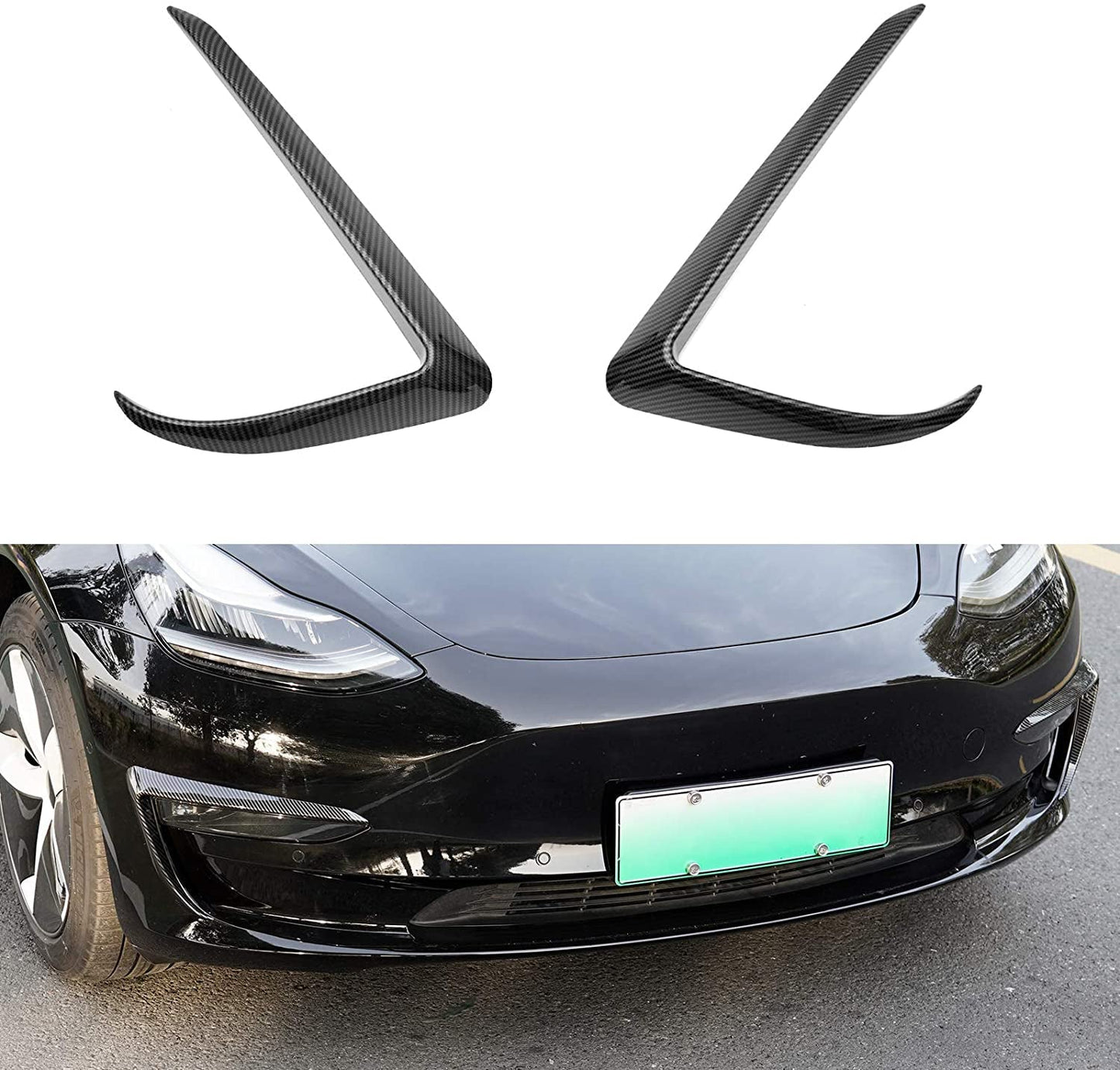 Front Fog Light Eyebrow Trim for Model 3/Y | 4 Finishes | 2-Pack