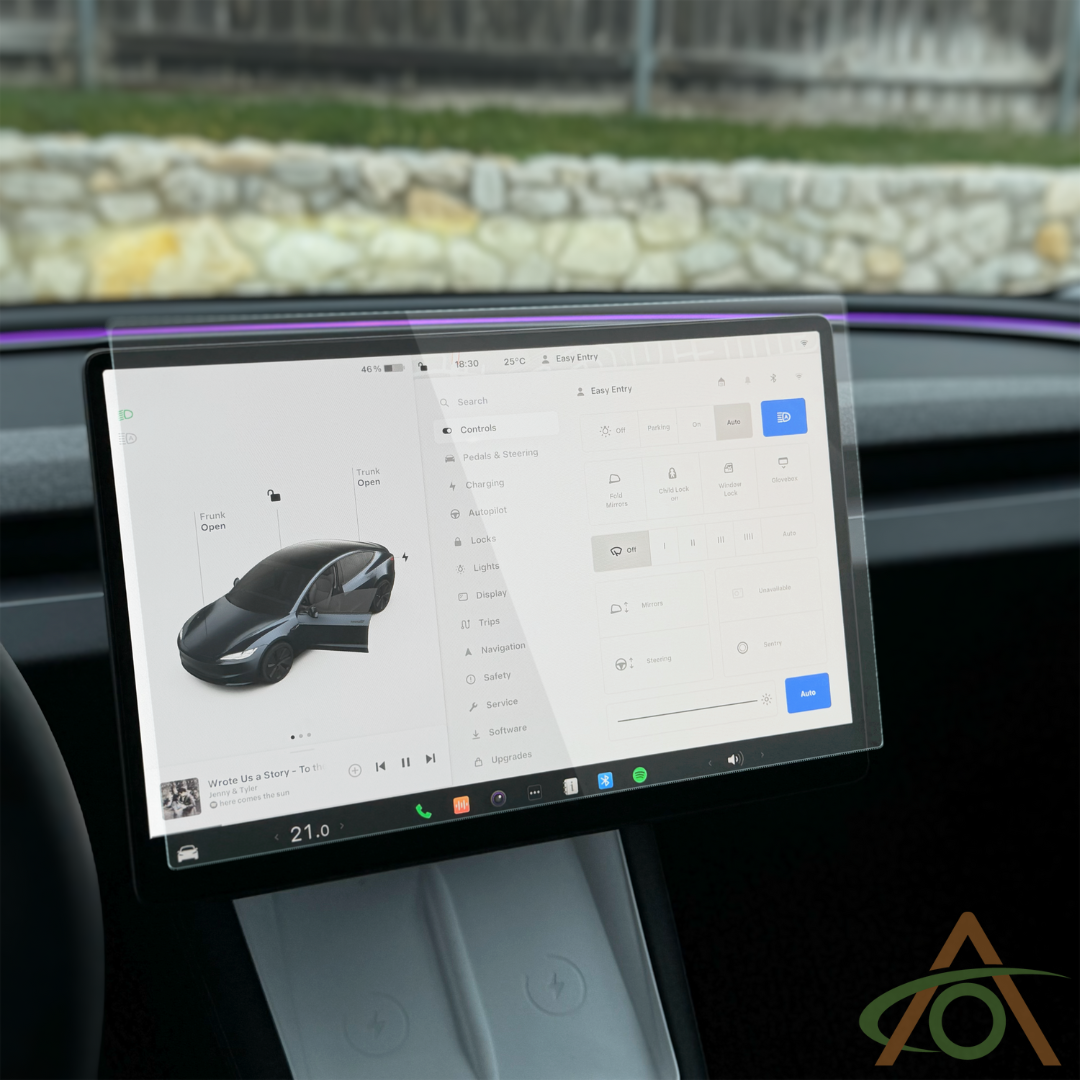 Ultra-Premium Tempered Glass (9H) Screen Protectors for Refreshed Model 3 & Y (15.4" Screen)