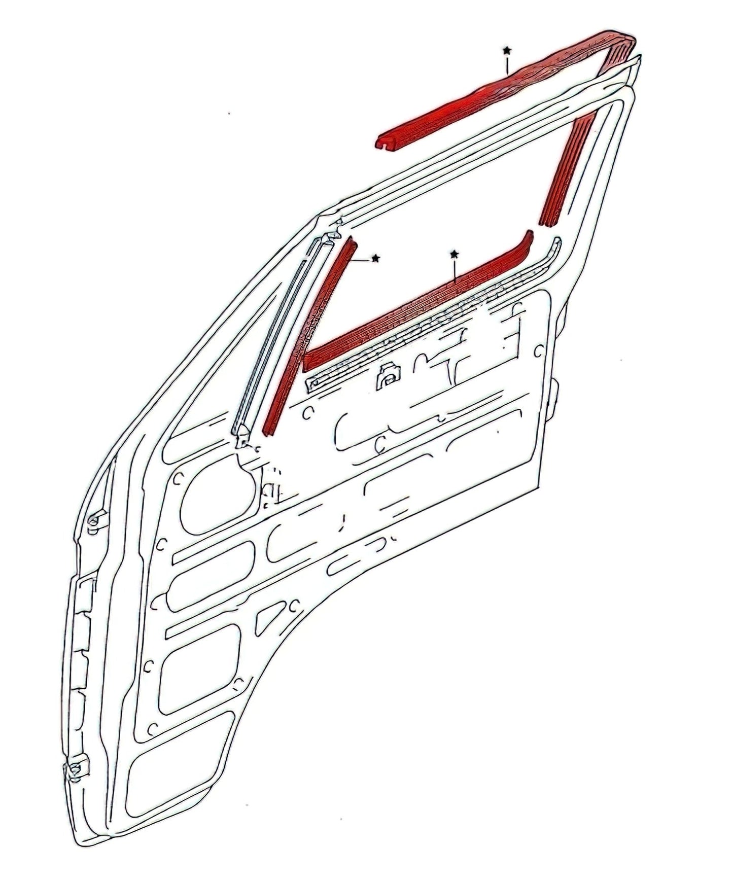 Seal Kit for Front Roll-Up Windows [Vanagon]