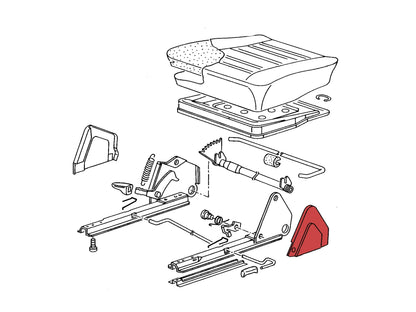 Front Seat Cover Cap (Left Side)