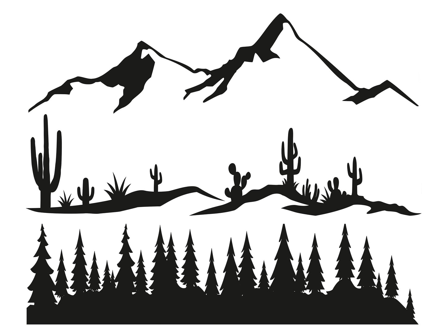 Scenic Vinyl Decals (Mountain/Desert/Forest)