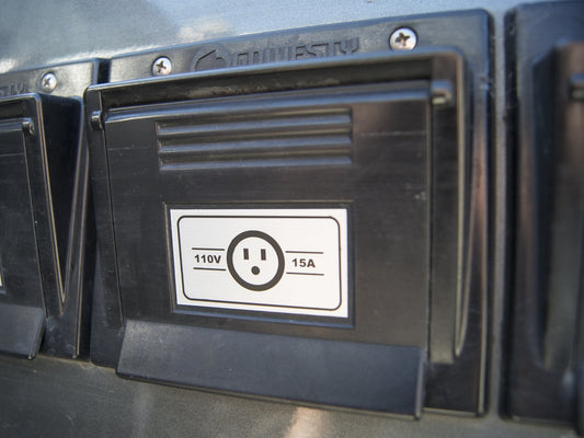 110V/15A Hook-up Decal