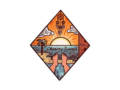 Chasing Sunsets Sticker