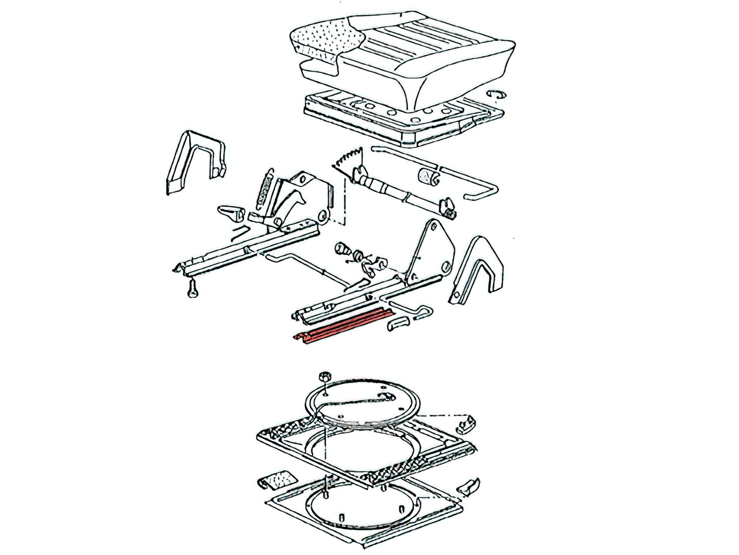 Plastic Guide for Front Seat Track