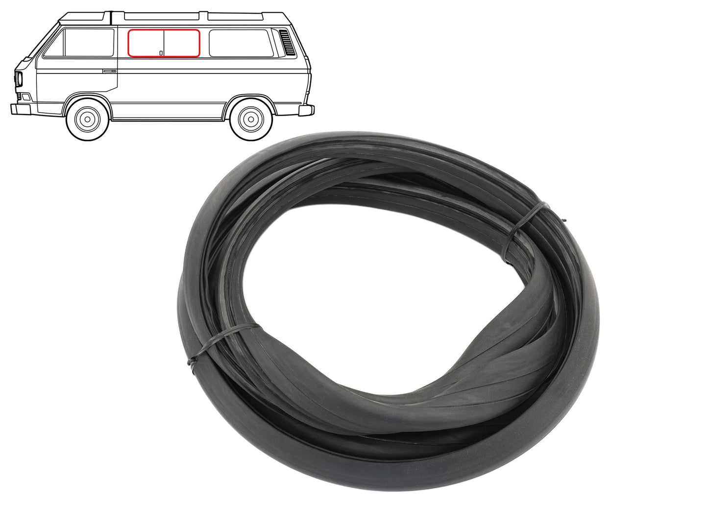 Window Seal without Groove (L/R Middle Side) [Vanagon]