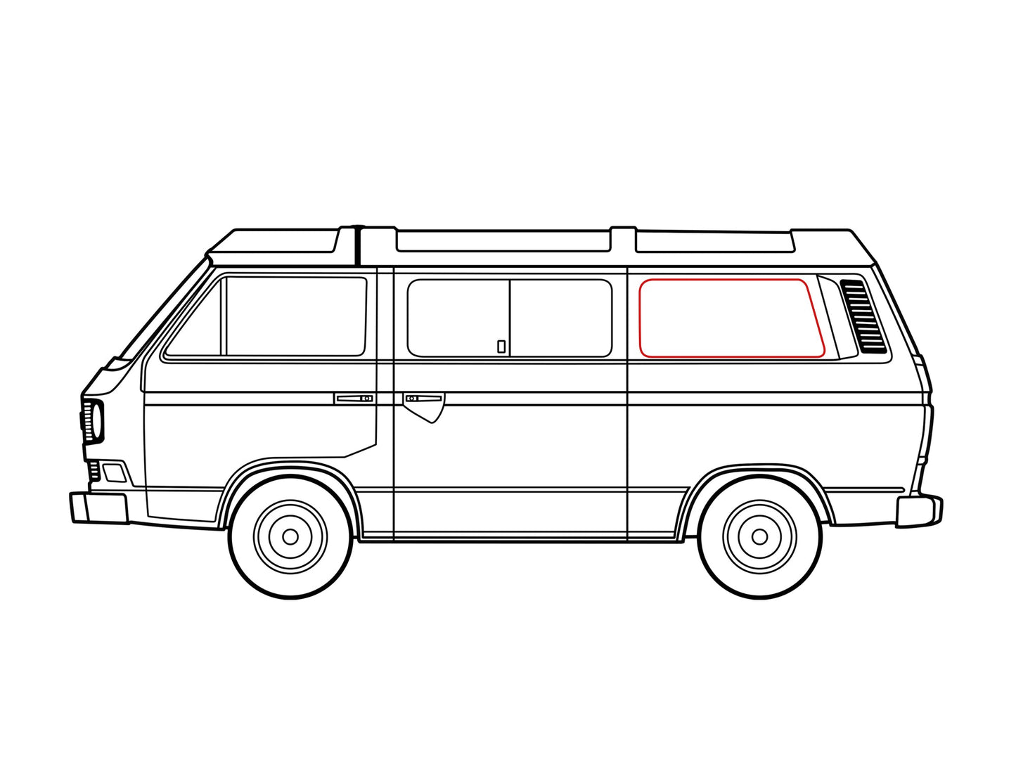 Window Seal with Groove - Rear Side [Vanagon]