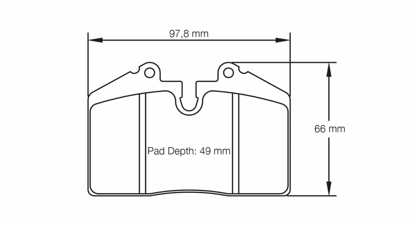 PAGID Racing Pagid Racing Ferrari 348, 456 GT, F512M & 550, Maserati Spyder 4.2 & Coupe 3.2, Porsche 911 3.3 SC Turbo / Turbo S, 964 3.3/3.6 Turbo & Turbo RSL19 Brake Pads 1203-RSL19