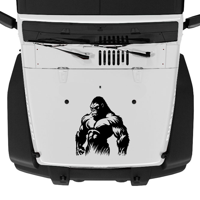 Muscular Gorilla Hood Graphic