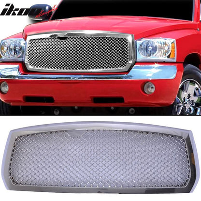 2005-2007 Dodge Dakota Honeycomb Sport Mesh Hood Bumper ABS Grille