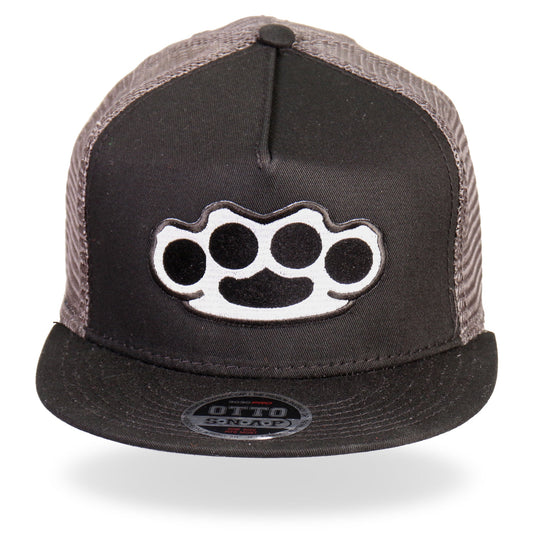 Hot Leathers Brass Knuckles Hardcore Snap Back Hat GSH4003