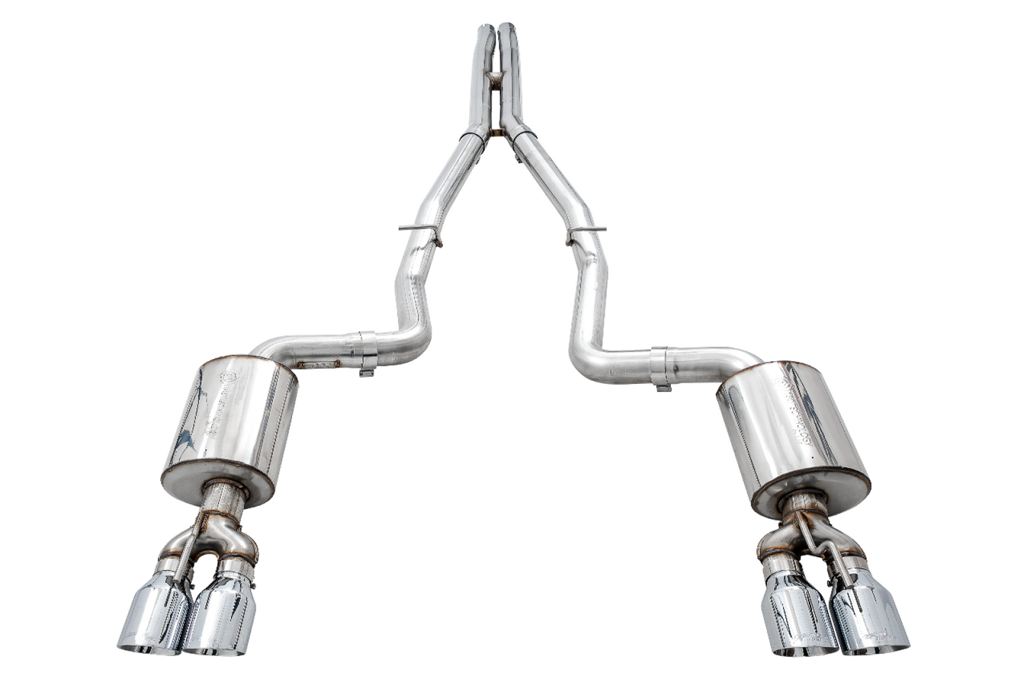 AWE Tuning Touring Edition Exhaust for 15 Challenger 5.7 - Non-Resonated - Chrome Silver Quad Tips 3020-42076