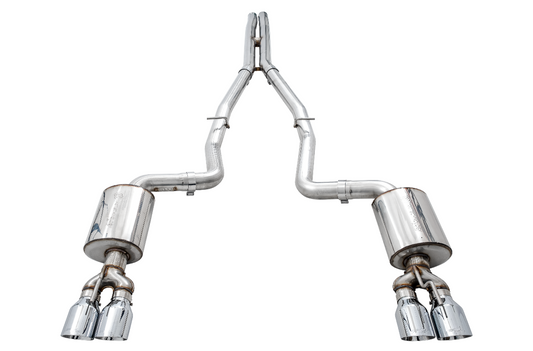 AWE Tuning Touring Edition Exhaust for 15 Challenger 5.7 - Non-Resonated - Chrome Silver Quad Tips 3020-42076