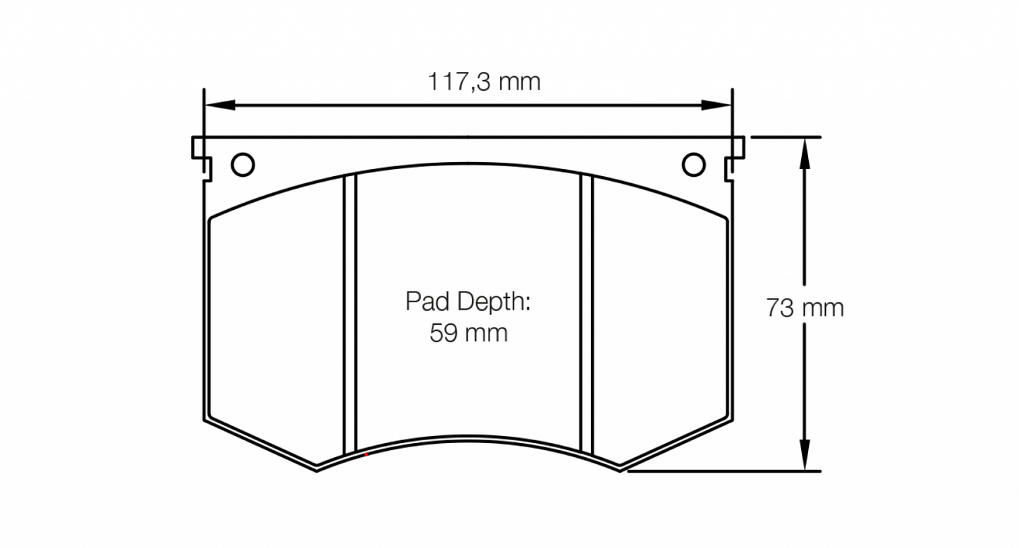 PAGID Racing Pagid Racing AC Greyhound / Ford GT RSH29E Front Brake Pads 1195-RSH29E